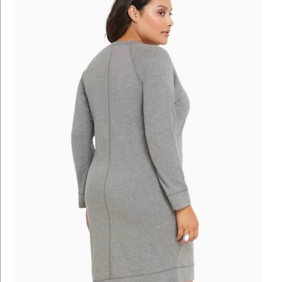 COPY - Grey Sweatshirt Dress - Picture 3 of 3